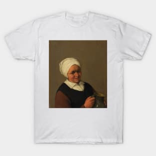 Bust of an Old Peasant Woman Holding a Jug by Adriaen van Ostade T-Shirt